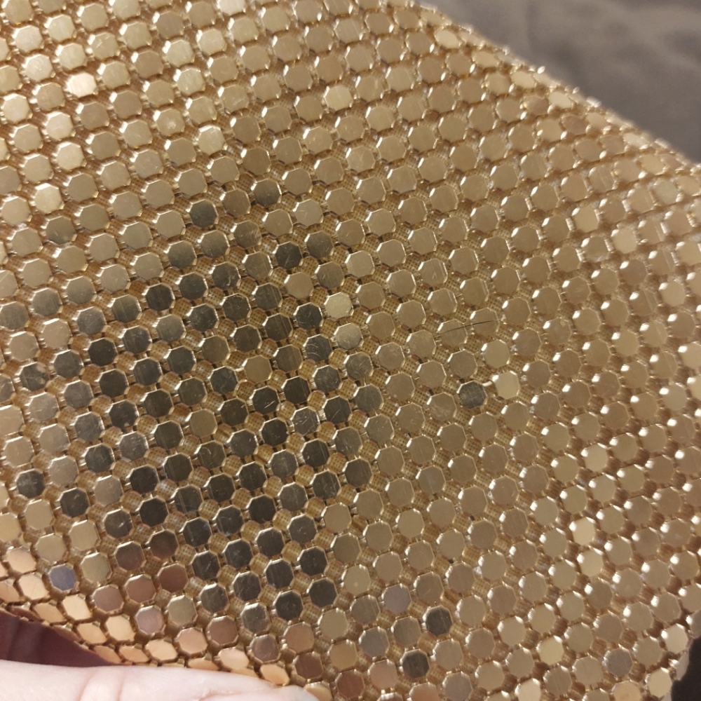 Gold Coin Mesh Vintage Clutch - Picture 3 of 9
